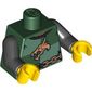 Torso Armor, Dragon Head Quarters with Chain Print, Black Arms, Yellow Hands