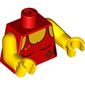 Torso Swimsuit with Lifeguard Ring and Yellow 'G.T' Print, Yellow Arms and Hands
