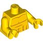 Torso Bare Chest with Muscles Print, Yellow Arms and Hands