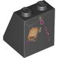 Slope 65° 2 x 2 x 2 with Bottom Tube and Frog Spells Book, Potion, and Mended Tear Print (Witch)
