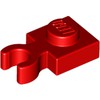 Red Plate Special 1 x 1 with Clip Vertical [Thick Open O Clip]