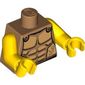 Torso Armor with Gold Plated Muscles Outline Print (Spartan), Yellow Arms and Hands