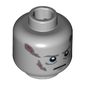 Minifig Head Darth Vader, Scars Gray Left & Right, Gray Eyebrows, White Pupils Print