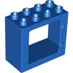 LEGO part DUPLO DOOR-/WINDOWELEM. 2X4X3 in Bright Blue/ Blue