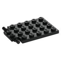 Plate Special 4 x 6 with Trap Door Hinge [Long Pins]