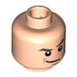 Minifig Head Draco Malfoy, Dual Sided, Smirking / Troubled Print [Blocked Open Stud]