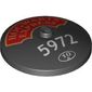 Dish 4 x 4 Inverted [Radar] with Hogwarts Express and '5972' and '10' in Circle Print