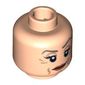 Minifig Head Minerva McGonagall, Red Lips, Eyelashes, Wrinkles Print [Blocked Open Stud]