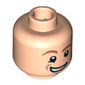 Minifig Head Fred / George Weasley, Dual Sided, Closed Mouth / Open Mouth Smile Print [Blocked Open Stud]