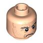 Minifig Head Argus Filch, Stubble, Bushy Eyebrows, Forehead Lines Print [Blocked Open Stud]