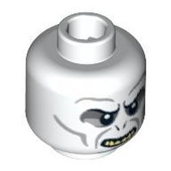 Minifig Head Voldemort, Cheek Lines, Deep Black Eyes, Nostrils, Grin Showing Teeth Print