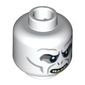 Minifig Head Voldemort, Cheek Lines, Deep Black Eyes, Nostrils, Grin Showing Teeth Print