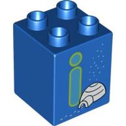 Duplo Brick 2 x 2 x 2 with 'I' and Igloo Print