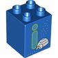 Duplo Brick 2 x 2 x 2 with 'I' and Igloo Print