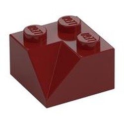 LEGO part  CORNER BRICK 2X2/45 DEG. INSIDE in Dark Red