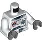 Torso Spacesuit with Space Logo and Equipment Print Front and Back, White Arms, Dark Bluish Gray Hands