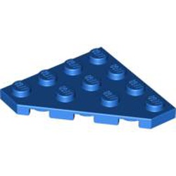 LEGO part 6331843 CORNER PLATE 45 DEG. 4X4 in Bright Blue/ Blue