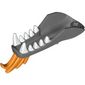 Creature Body Part, Dragon Head Lower Jaw with White Teeth and Orange Spines Print
