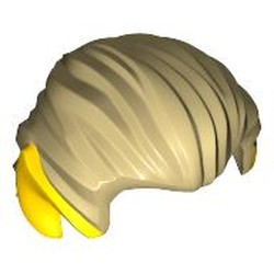 Hair Swept Back with Pointy Ears Yellow Print
