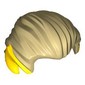 Hair Swept Back with Pointy Ears Yellow Print