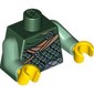 Torso Armor, Silver Scale Mail, Light Brown Straps and Cape Print, Sand Green Arms, Yellow Hands