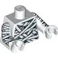 Torso White and Green Bandage Wrapping Print, White Arms and Hands with Bandages Print