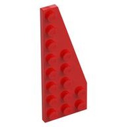 LEGO part  RIGHT PLATE 3X8 W/ANGLE in Bright Red/ Red