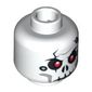 Minifig Head Chopov, Cracked Skull with Holes, Red Holes Print [Blocked Open Stud]