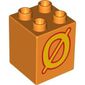 Duplo Brick 2 x 2 x 2 with Letter 'Ö' and 'Ø' Print