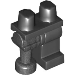 LEGO part HIP W/ WOODEN LEG, LEFT LEG in Black