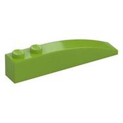 LEGO part  BRICK 1X6 W/BOW in Bright Yellowish Green/ Lime