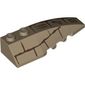Wedge Curved 6 x 2 Right with Bricks and Hieroglyphs Print