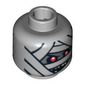 Minifig Head Pharaoh's Quest Mummy, Dual Sided, Bandaged Face with 2 Eyes / 1 Eye Print [Blocked Open Stud]