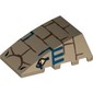 Wedge Curved 4 x 4 No Top Studs with Bricks, Blue Lines and 2 Eyes Print (Cobra Head)