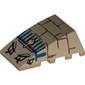 Wedge Curved 4 x 4 No Top Studs with Bricks, Blue Lines, 4 Eyes and Cobra Print (Scorpion Head)