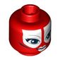 Minifig Head Shaak Ti, Large Blue Eyes, White Lips Print [Blocked Open Stud]