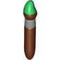 Equipment Paint Brush with Silver Ring and Green Tip Print