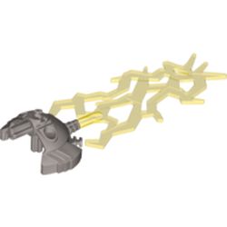 Large Figure Weapon Lightning, Triple with Marbled Trans-Neon Green Bolt Pattern