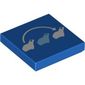 Tile 2 x 2 with 3 Frogs and Curved Arrow Print