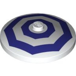 Dish 4 x 4 Inverted [Radar] with Dark Purple Octagonal Print
