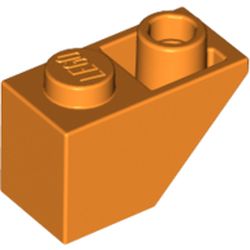 LEGO part ROOF TILE 1X2 INV. in Bright Orange (4616279|3665)