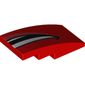 Slope Curved 4 x 2 No Studs with Smiling Mouth Right Half Print