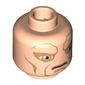 Minifig Head Saesee Tiin, Large Eyes and Cheek Lines Print [Blocked Open Stud]