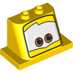 Windscreen 2 x 3 x 2 with 2 x 4 Base with Brown Eyes on White Background, Close Pupils Print (Luigi)