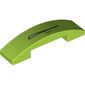 Slope Curved 4 x 1 Double with No Studs and Mouth Slightly Open Print