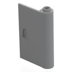 LEGO part 58380 RIGHT DOOR  W/KNOB HINGE 1X3X4 in Medium Stone Grey/ Light Bluish Gray