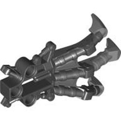 Large Figure Foot, Claw, Piraka with Marbled Flat Silver Pattern