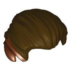 Hair Swept Back with Pointy Ears Reddish Brown Print