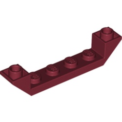 LEGO part 10052501 INVERTED ROOF TILE 6X1X1 in Dark Red