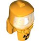 Mask, Hazard Suit with Trans-Clear Shield, Radioactivity Warning Print